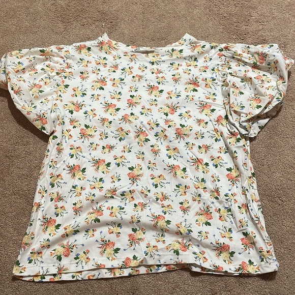 Zara Tee with Puffy Sleeves - Picture 1 of 3